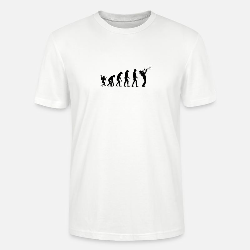 Evolution trombone - Stanley/Stella CRAFTER Unisex Organic T-Shirt - white