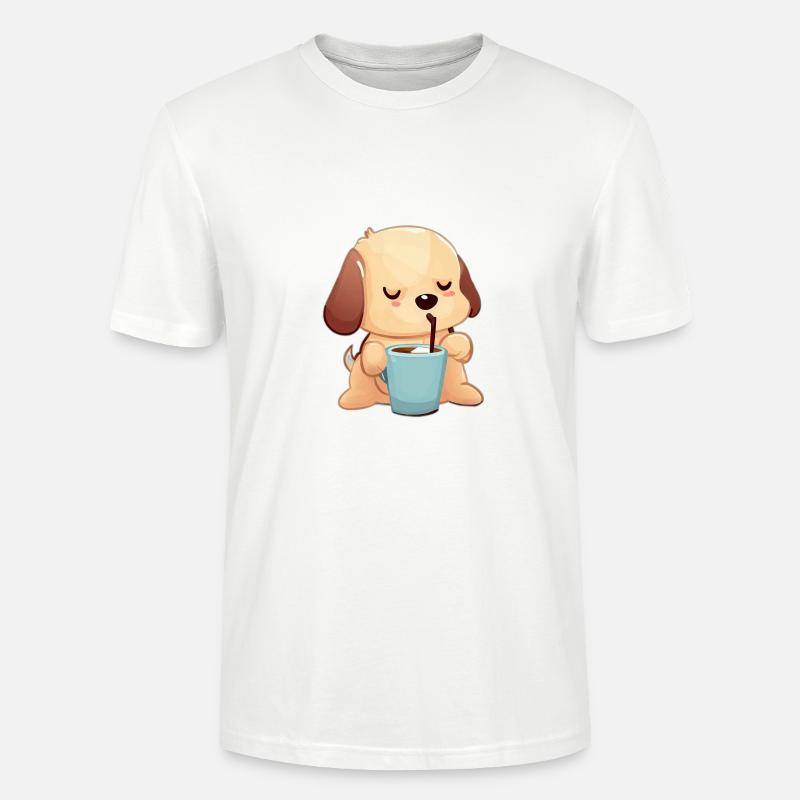 Coffee Dog - Stanley/Stella Unisex Bio-T-Shirt CRAFTER - Weiß