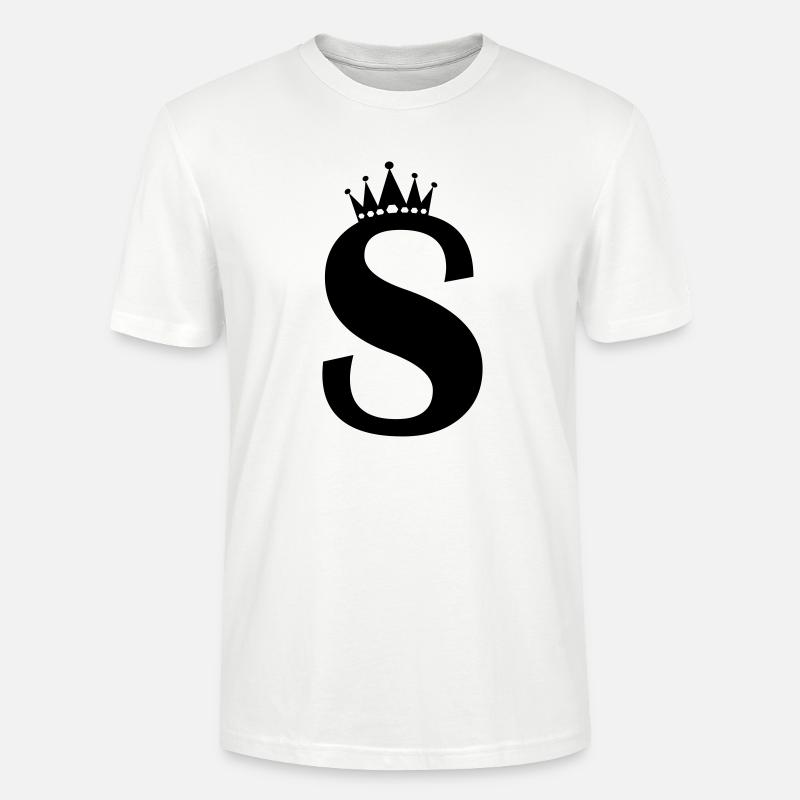 buchstabe S Krone - Stanley/Stella Unisex Bio-T-Shirt CRAFTER - Weiß
