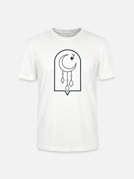 BOHO-Mond baumelt und Sterne - Stanley/Stella Unisex Bio-T-Shirt CRAFTER - Weiß