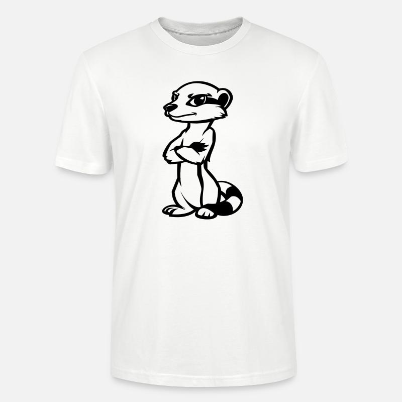 erdmännchen comic - Stanley/Stella Unisex Bio-T-Shirt CRAFTER - Weiß