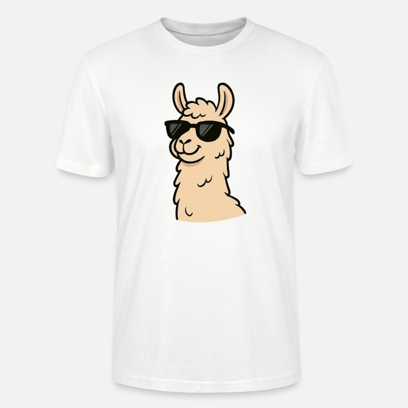 lama cool comic - Stanley/Stella Unisex Bio-T-Shirt CRAFTER - Weiß