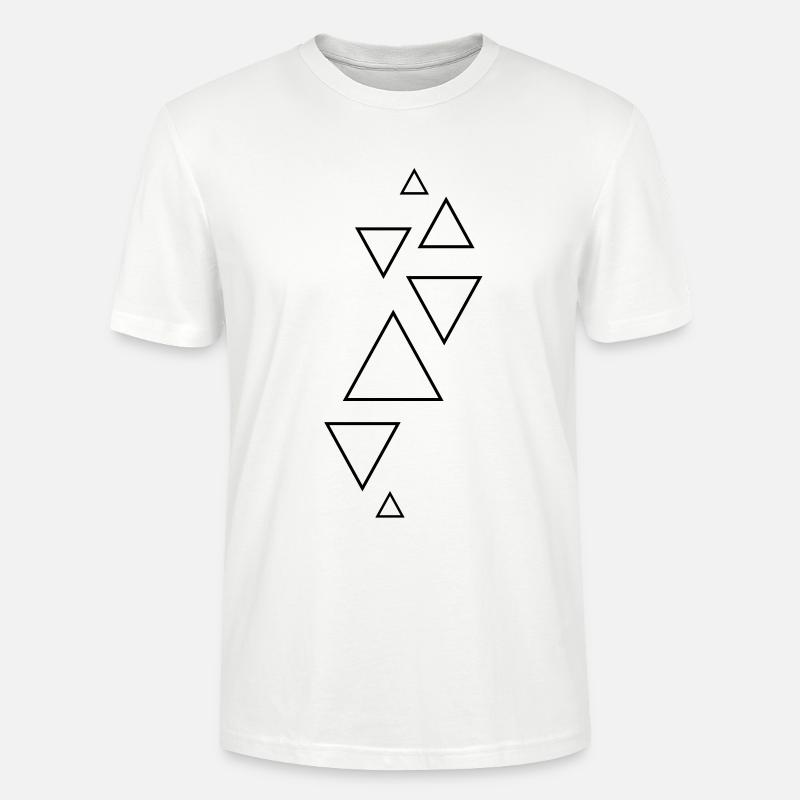 forms hipster triangles - Stanley/Stella CRAFTER Unisex Organic T-Shirt - white