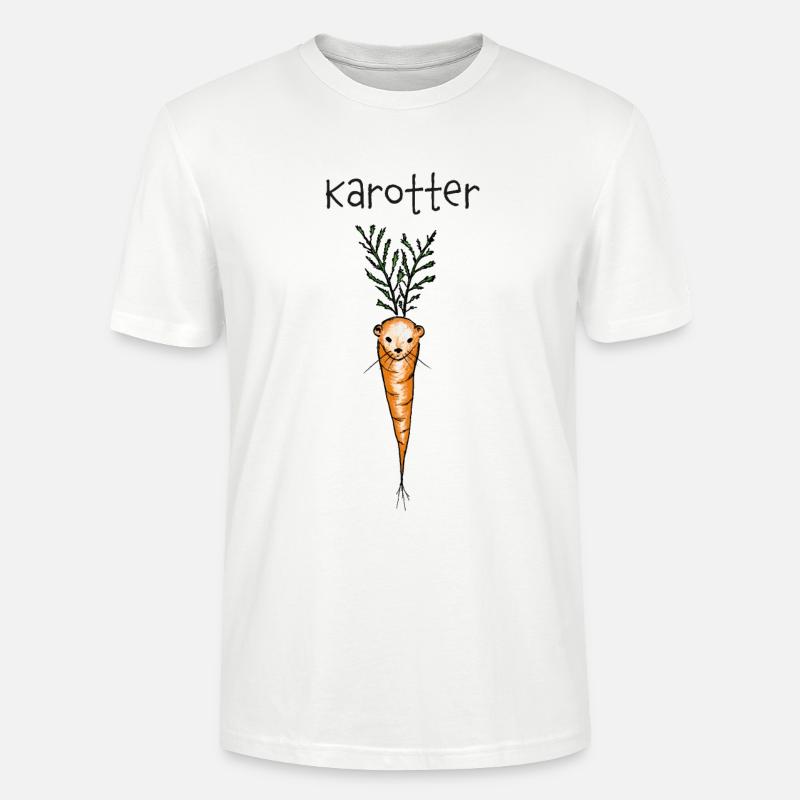 Karotter - Otter, Karotte - Stanley/Stella Unisex Bio-T-Shirt CRAFTER - Weiß