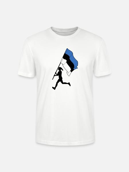Drapeau Estonie femme courant - T-shirt bio CRAFTER Stanley Stella Unisexe - blanc