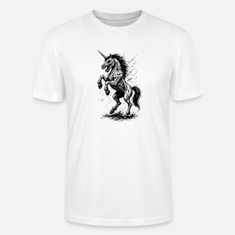 Licorne Crépuscule - T-shirt bio CRAFTER Stanley Stella Unisexe - blanc