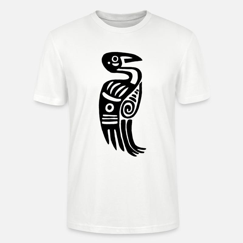 Schwarzer Stammesvogel - Stanley/Stella Unisex Bio-T-Shirt CRAFTER - Weiß