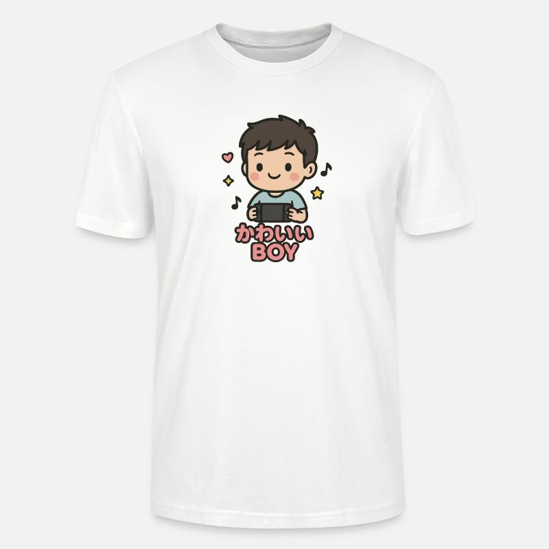 Süßer Junge mit Gamecontroller - Stanley/Stella Unisex Bio-T-Shirt CRAFTER - Weiß