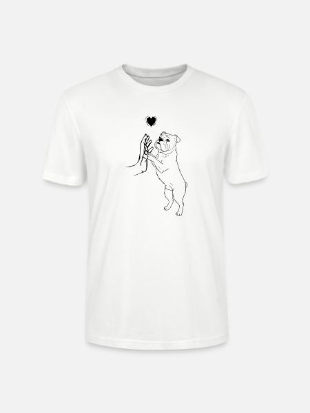English Bulldog Dog Lover French Bulldog - Stanley/Stella CRAFTER Unisex Organic T-Shirt - white