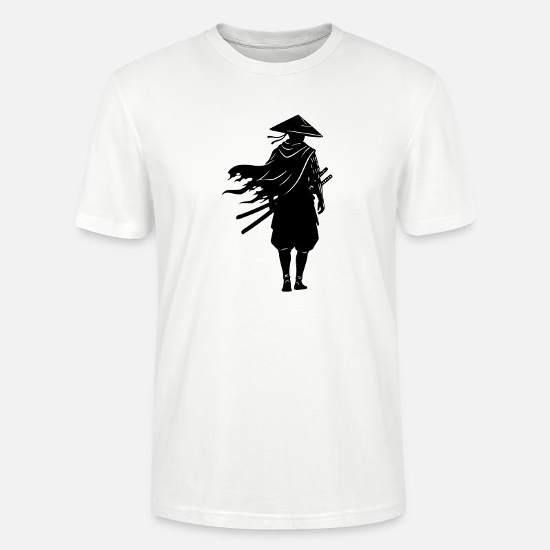Shadow Warrior Samurai Straw Hat - Stanley/Stella CRAFTER Unisex Organic T-Shirt - white