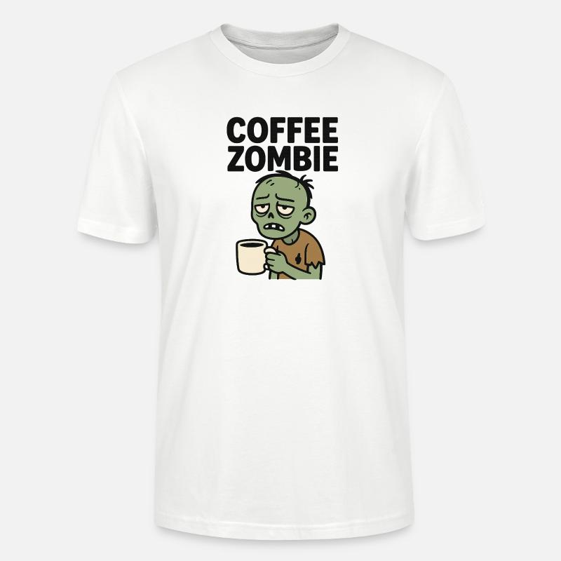 Zombie du café - T-shirt bio CRAFTER Stanley Stella Unisexe - blanc