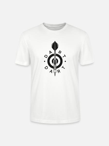 Dart Logodesign mit Pfeil und Bullseye - Stanley/Stella Unisex Bio-T-Shirt CRAFTER - Weiß