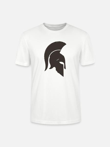 Spartanischer Kriegerhelm Silhouette - Stanley/Stella Unisex Bio-T-Shirt CRAFTER - Weiß