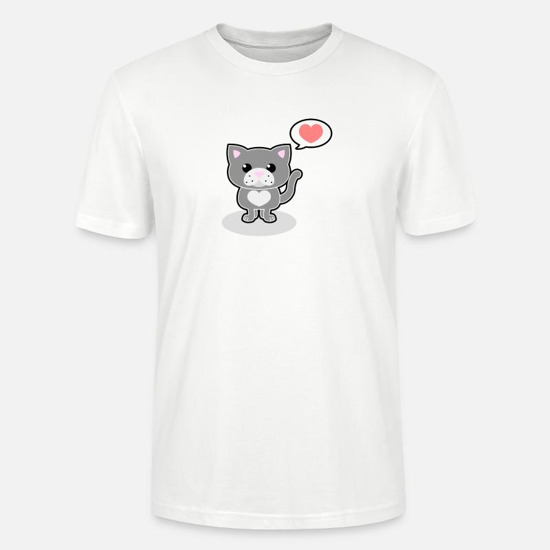 chat doux - T-shirt bio CRAFTER Stanley Stella Unisexe - blanc