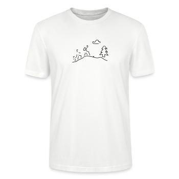 wandern oder walking - Stanley/Stella Unisex Bio-T-Shirt CRAFTER - Weiß - Vorne - Alina (178cm) & Michal (187cm)
