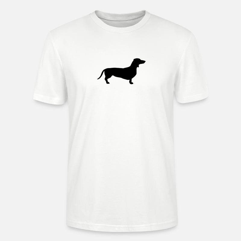 Dackel schwarz - Stanley/Stella Unisex Bio-T-Shirt CRAFTER - Weiß