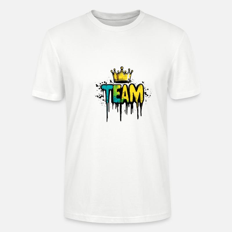 Team Klecks Krone - Stanley/Stella Unisex Bio-T-Shirt CRAFTER - Weiß