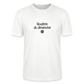 PETANQUE, pétanque, bouliste du dimanche - T-shirt bio CRAFTER Stanley Stella Unisexe - blanc - Devant - Alina (178cm) & Michal (187cm)