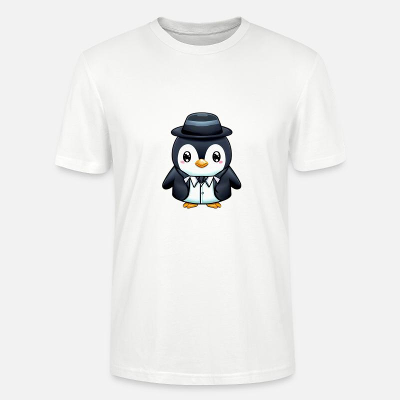 Mignon agent pingouin - T-shirt bio CRAFTER Stanley Stella Unisexe - blanc