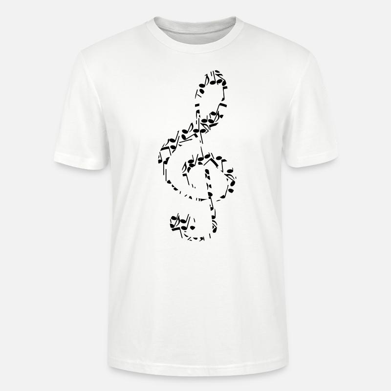 Notenschluessel - T-shirt bio CRAFTER Stanley Stella Unisexe - blanc