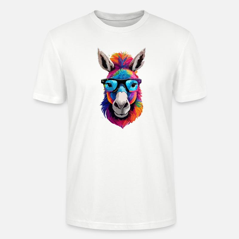 Esel,graffiti ,malerei , bunt,Nerd - Stanley/Stella Unisex Bio-T-Shirt CRAFTER - Weiß