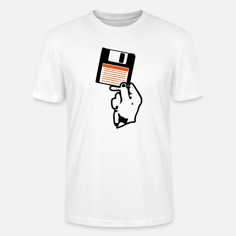 Ich halte dir eine Handdiskette. - Stanley/Stella Unisex Bio-T-Shirt CRAFTER - Weiß