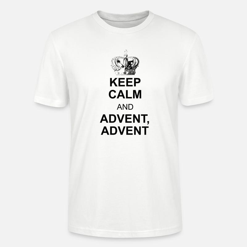 Advent Keep Calm - Stanley/Stella Unisex Bio-T-Shirt CRAFTER - Weiß