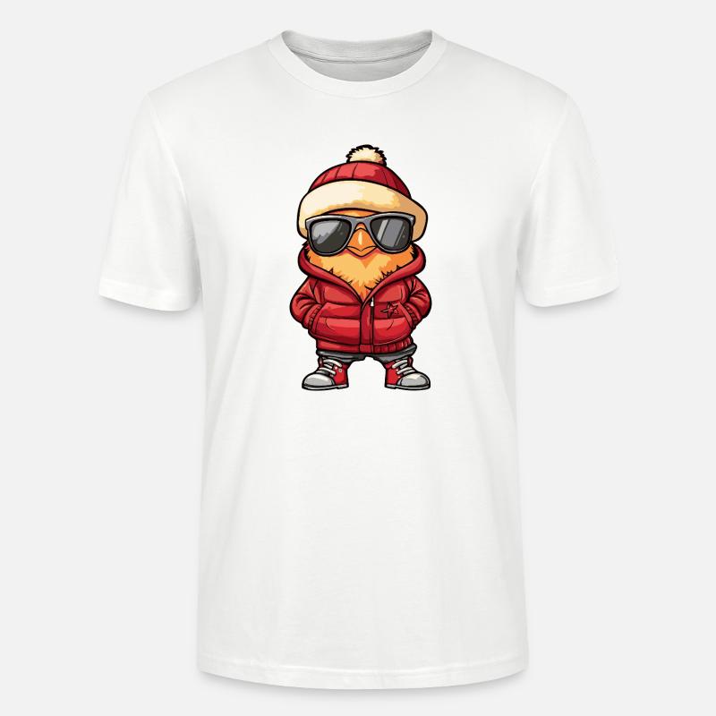 Huhn Cool Comic - Stanley/Stella Unisex Bio-T-Shirt CRAFTER - Weiß