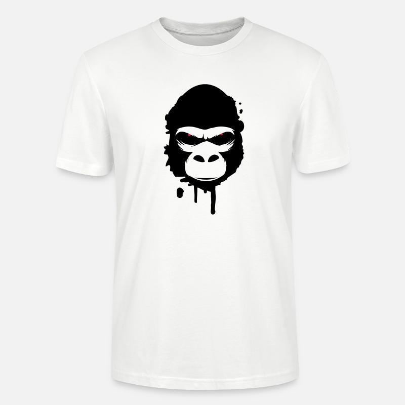 Ein Gorilla Kopf Graffiti - Stanley/Stella Unisex Bio-T-Shirt CRAFTER - Weiß