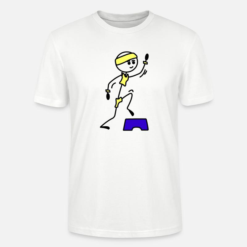 Schritte oder Aerobic Mädchen Trainingsübung - Stanley/Stella Unisex Bio-T-Shirt CRAFTER - Weiß