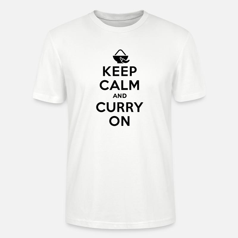 Keep calm and curry on - Stanley/Stella Unisex Bio-T-Shirt CRAFTER - Weiß