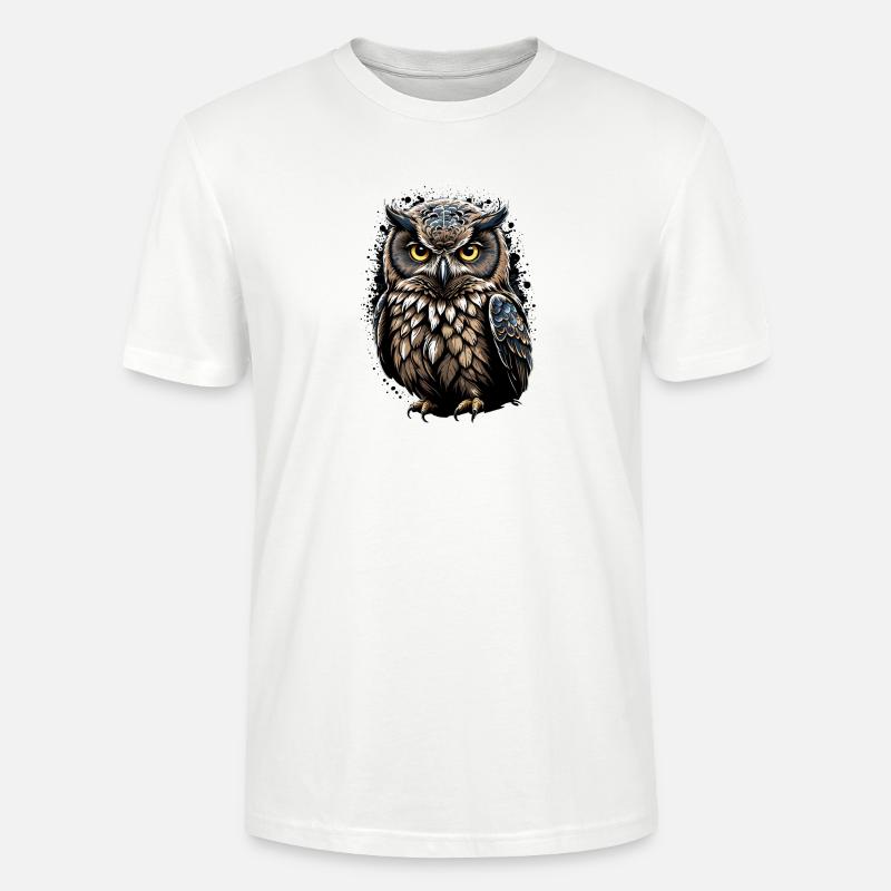 Kleine süße Eule - Stanley/Stella Unisex Bio-T-Shirt CRAFTER - Weiß