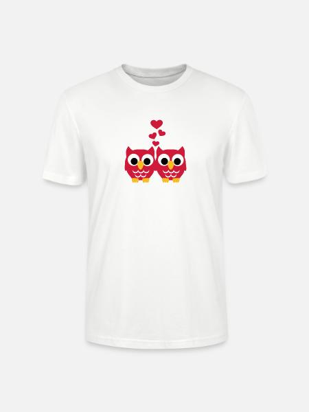 Eule Liebe - Stanley/Stella Unisex Bio-T-Shirt CRAFTER - Weiß