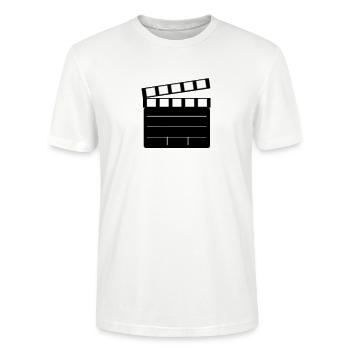 Cut - Filmklappe - Stanley/Stella Unisex Bio-T-Shirt CRAFTER - Weiß - Vorne - Alina (178cm) & Michal (187cm)