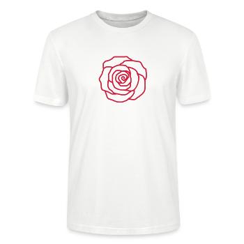 Rose - Stanley/Stella Unisex Bio-T-Shirt CRAFTER - Weiß - Vorne - Alina (178cm) & Michal (187cm)