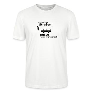 Strassen und Busse - Stanley/Stella Unisex Bio-T-Shirt CRAFTER - Weiß - Vorne - Alina (178cm) & Michal (187cm)