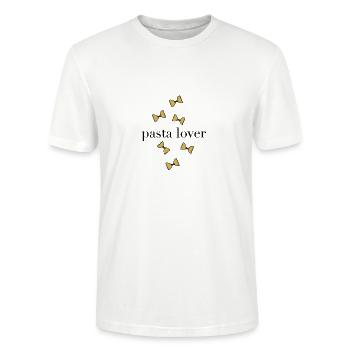 Pâtes nouilles - T-shirt bio CRAFTER Stanley Stella Unisexe - blanc - Devant - Alina (178cm) & Michal (187cm)