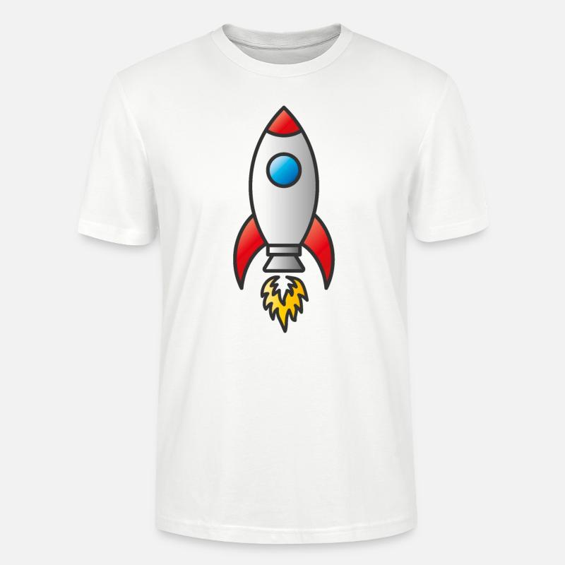 Fusée spatiale - T-shirt bio CRAFTER Stanley Stella Unisexe - blanc