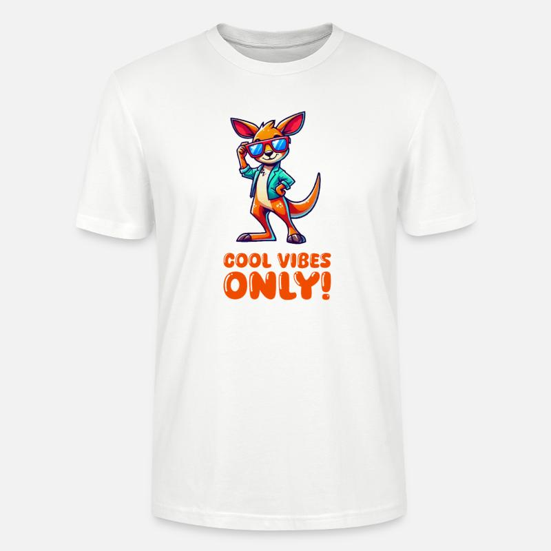 Kangaroo Comic Sonnenbrille - Stanley/Stella Unisex Bio-T-Shirt CRAFTER - Weiß
