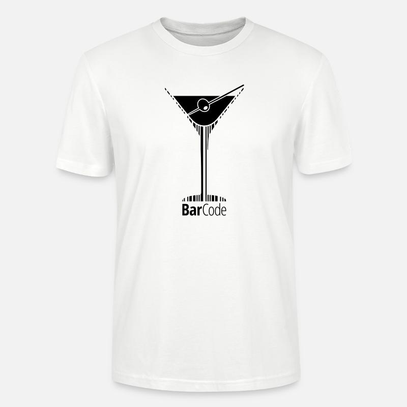 BarCode Martini - T-shirt bio CRAFTER Stanley Stella Unisexe - blanc