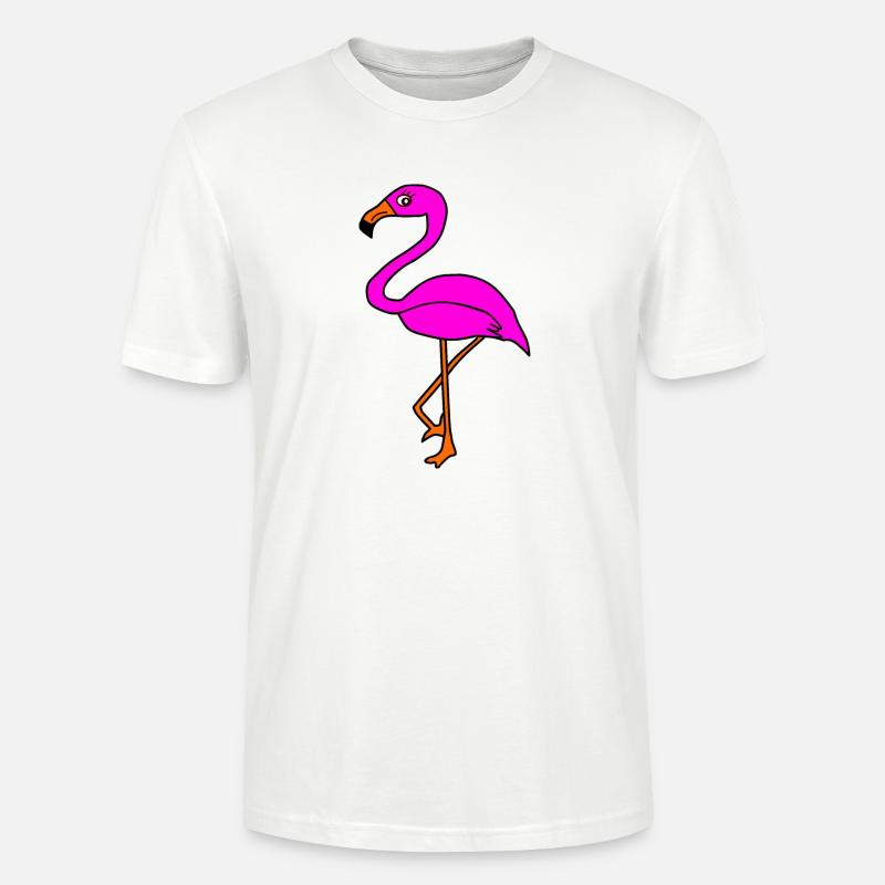 Flamingos Vogel Vögelchen Tiere Geschenk - Stanley/Stella Unisex Bio-T-Shirt CRAFTER - Weiß
