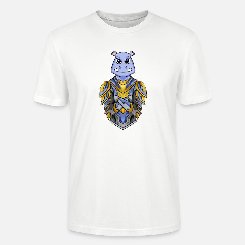 Ritter Nilpferd cool - Stanley/Stella Unisex Bio-T-Shirt CRAFTER - Weiß