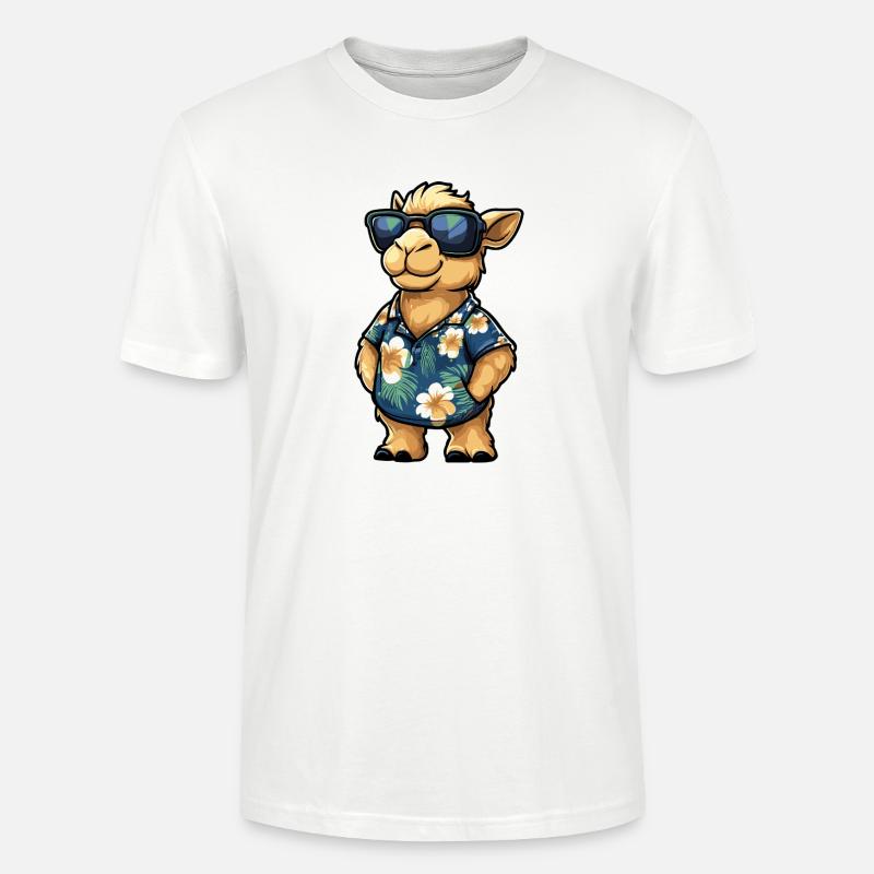 Kamel Comic Urlaub - Stanley/Stella Unisex Bio-T-Shirt CRAFTER - Weiß