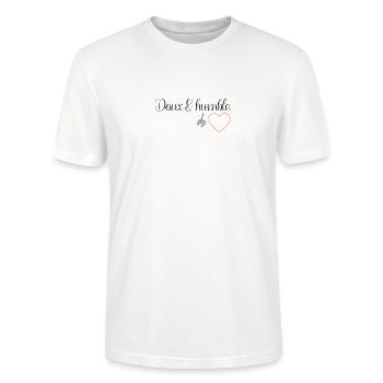 Doux et humble de coeur - T-shirt bio CRAFTER Stanley Stella Unisexe - blanc - Devant - Alina (178cm) & Michal (187cm)
