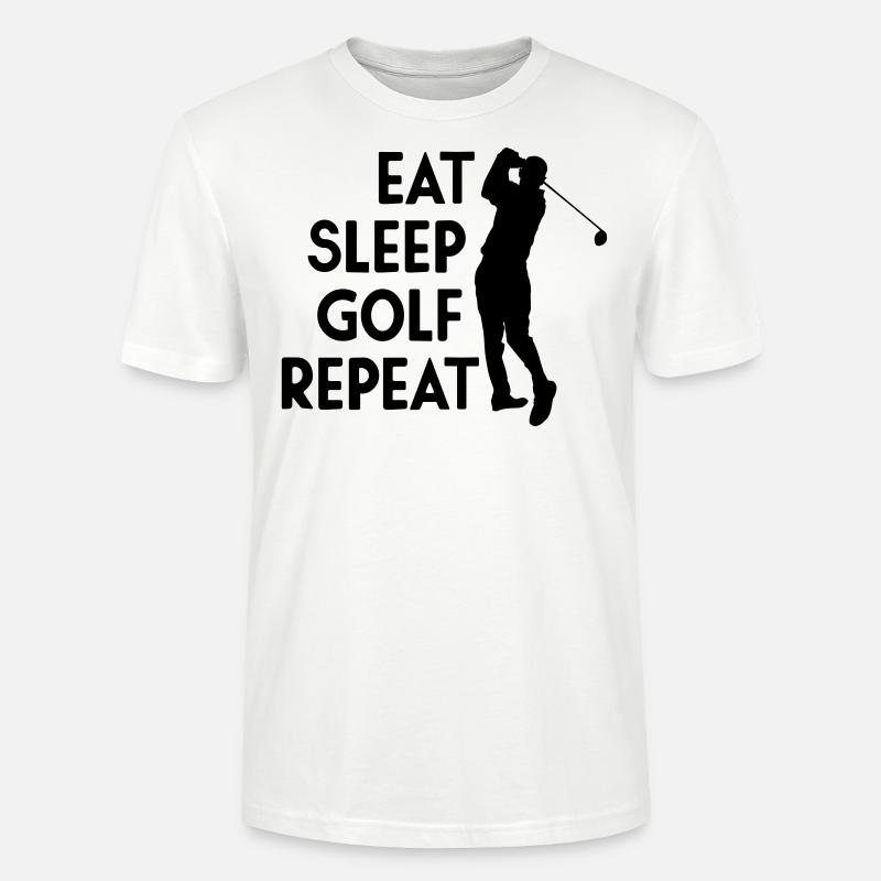 Eat Sleep Golf Repeat - Stanley/Stella Unisex Bio-T-Shirt CRAFTER - Weiß