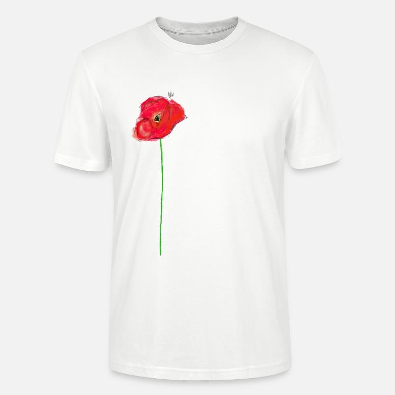 Mohnblumen malen - Stanley/Stella Unisex Bio-T-Shirt CRAFTER - Weiß