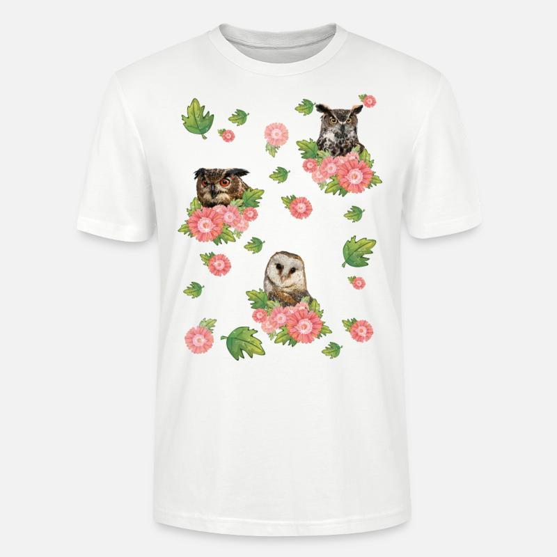 Eule und Eulen - Stanley/Stella Unisex Bio-T-Shirt CRAFTER - Weiß