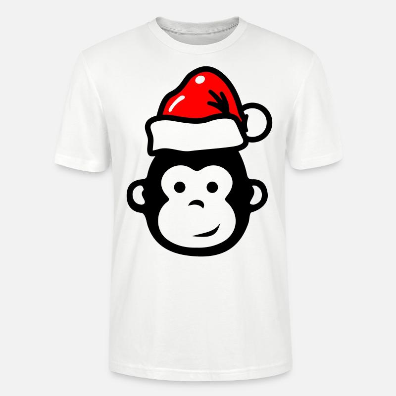 Singe Noël Noël Comic - T-shirt bio CRAFTER Stanley Stella Unisexe - blanc