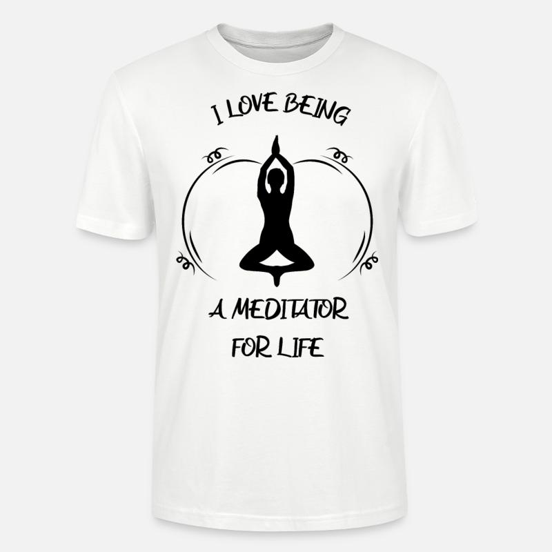 Meditation - Stanley/Stella CRAFTER Unisex Organic T-Shirt - white