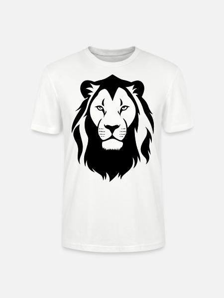 Felin Dschungel Löwenkopf - Stanley/Stella Unisex Bio-T-Shirt CRAFTER - Weiß